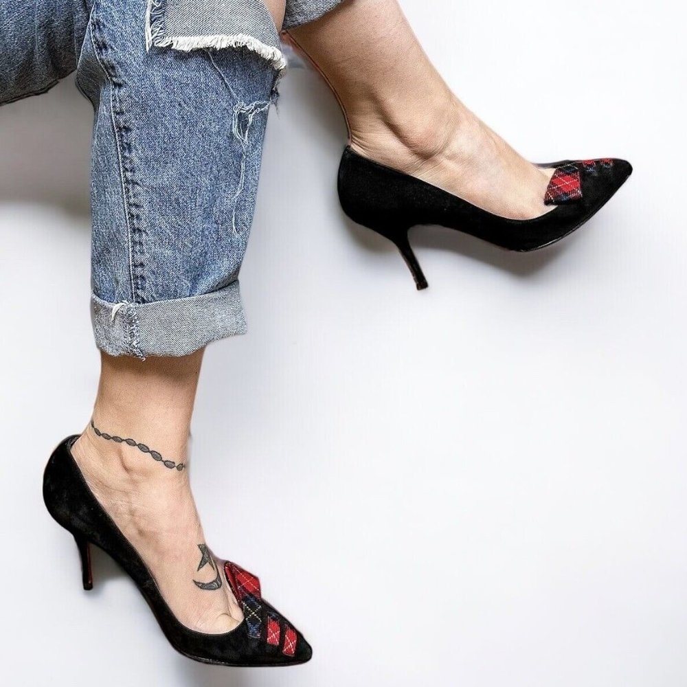 Christian Louboutin Black and Red Heels